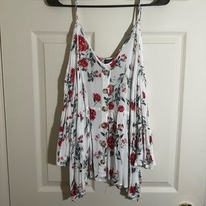 Floral Cold Shoulder Babydoll Blouse | Torrid
